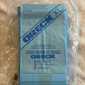 Oreck XL Vacuum Bags 25 PK800025 fits 2000 8000 and 9000 commercial series